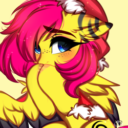 Size: 2516x2512 | Tagged: safe, artist:2pandita, imported from derpibooru, oc, oc only, oc:miziky otonashy, pegasus, pony, colored wings, female, mare, solo, two toned wings, wings