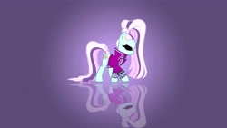 Size: 7680x4320 | Tagged: safe, artist:dddromm, imported from derpibooru, coloratura, earth pony, pony, absurd resolution, countess coloratura, eyes closed, female, frown, hoofband, mare, reflection, solo, walking