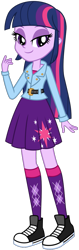 Size: 317x1000 | Tagged: safe, artist:emeraldblast63, imported from derpibooru, twilight sparkle, human, equestria girls, clothes, converse, female, long socks, shoes, simple background, skirt, solo, transparent background