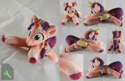 Size: 4622x3000 | Tagged: safe, artist:bastler, imported from derpibooru, sunny starscout, alicorn, earth pony, pony, artificial horn, artificial wings, augmented, female, fluffy, g5, horn, irl, magic, magic horn, magic wings, mare, photo, plushie, race swap, sunnycorn, wings