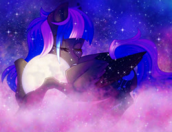 Size: 1280x982 | Tagged: safe, artist:sadelinav, imported from derpibooru, oc, oc only, pegasus, pony, moon, not luna, solo, tangible heavenly object