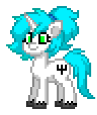 Size: 192x228 | Tagged: safe, artist:lombaxjenni, imported from derpibooru, oc, oc only, oc:lunar aura, unicorn, female, green eyes, pixel art, ponytail, simple background, solo, transparent background