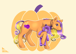 Size: 5787x4092 | Tagged: safe, artist:katarablankart, imported from derpibooru, pumpkin tart, earth pony, pony, female, g3, plushie, solo, teddy bear