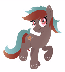 Size: 3000x3335 | Tagged: safe, artist:rish--loo, imported from derpibooru, oc, oc only, oc:littleknot, pony, commission, cute, ear piercing, female, heart, hoof heart, piercing, raised hoof, simple background, solo, white background, ych result