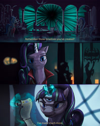 Size: 3608x4563 | Tagged: safe, artist:ciborgen, imported from derpibooru, starlight glimmer, pony, unicorn, doctor strange, doctor strange in the multiverse of madness, duo, marvel, marvel cinematic universe, s5 starlight, self paradox, self ponidox, third eye