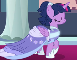 Size: 801x624 | Tagged: safe, imported from twibooru, twilight sparkle, alicorn, the last problem, clothes, coronation dress, dress, hoos shoes, image, my little pony, png, twilight sparkle (alicorn)