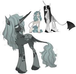 Size: 2100x2046 | Tagged: safe, artist:grubgruel, artist:lovedletters, imported from twibooru, oc, oc only, oc:conifer cadaver, pony, unicorn, coat markings, height difference, image, leonine tail, male, next generation, png, simple background, stallion, transparent background