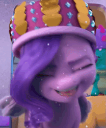 Size: 519x624 | Tagged: safe, imported from derpibooru, screencap, hitch trailblazer, pipp petals, dragon, earth pony, pegasus, pony, spoiler:g5, spoiler:winter wishday, adorapipp, animated, catching snowflakes, cropped, cute, g5, gif, hat, licking, my little pony: make your mark, my little pony: make your mark chapter 3, partially open wings, snow, snowfall, solo focus, sparky sparkeroni, tongue out, wings, winter wishday