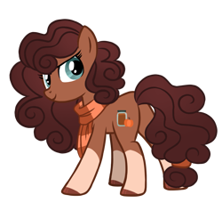 Size: 1067x1013 | Tagged: safe, artist:pgthehomicidalmaniac, imported from derpibooru, oc, oc only, oc:maple pumpkin, earth pony, pony, base used, clothes, scarf, simple background, solo, striped scarf, transparent background