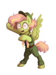 Size: 949x1265 | Tagged: safe, artist:jewellier, imported from derpibooru, oc, oc:warmworm, pegasus, pony, alternate universe, clothes, hat, mlp oc ask (ru), pegasus oc, pinpoint eyes, scout, simple background, solo, summer camp au, transparent background, younger