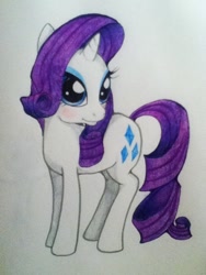Size: 720x960 | Tagged: safe, artist:cozygh0st, imported from derpibooru, rarity, pony, unicorn, solo, traditional art