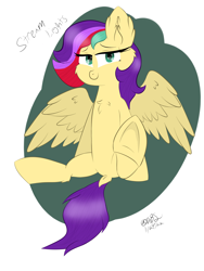 Size: 3024x4032 | Tagged: safe, artist:lunastaralight, imported from derpibooru, oc, oc only, oc:stream lights, pegasus, simple background, solo, white background