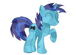 Size: 2000x1440 | Tagged: safe, imported from derpibooru, oc, oc only, oc:dial liyon, crystal pony, unicorn, eyes closed, male, simple background, smiling, solo, the crystal empire 10th anniversary, transparent background