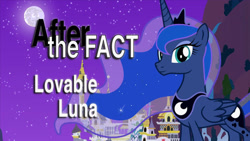 Size: 1024x576 | Tagged: safe, artist:mlp-silver-quill, imported from derpibooru, princess luna, alicorn, after the fact, solo, title card, youtube link