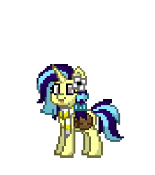 Size: 320x360 | Tagged: safe, artist:pingmader, imported from derpibooru, oc, oc only, oc:cinnamon string, pony, unicorn, pony town, :p, bag, braid, clothes, female, flower, flower in hair, full body, horn, mare, ponysona, saddle bag, scarf, simple background, solo, tail, tongue out, transparent background, two toned mane, two toned tail, unicorn oc