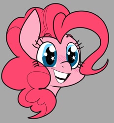 Size: 700x754 | Tagged: safe, artist:shelbysmol, imported from derpibooru, pinkie pie, earth pony, pony, bust, cute, diapinkes, female, gradient background, happy, mare, ponk, smiling, solo, starry eyes, wingding eyes