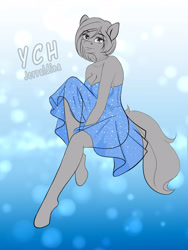 Size: 2600x3450 | Tagged: safe, artist:jerraldina, imported from derpibooru, anthro, pony, clothes, commission, dress, female, your character here