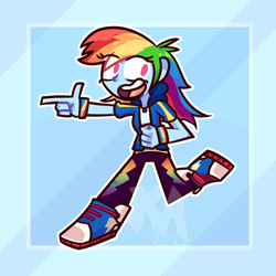 Size: 1040x1040 | Tagged: safe, artist:keymilanimations, imported from derpibooru, rainbow dash, human, equestria girls, converse, female, shoes, sneakers, solo
