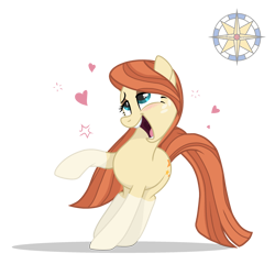 Size: 2722x2617 | Tagged: safe, artist:r4hucksake, artist:sparkling_light, imported from derpibooru, oc, oc only, oc:frazzle, earth pony, pony, base used, earth pony oc, female, heart, open mouth, simple background, swoon, transparent background