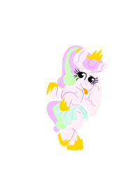 Size: 3072x4096 | Tagged: safe, artist:soundwavedragon, imported from derpibooru, oc, oc only, oc:fizzy sprinkles, alicorn, derpibooru community collaboration, 2023 community collab, :p, alicorn oc, alicornified, bipedal, clothes, crown, eyelashes, hoof shoes, horn, jewelry, png, race swap, regalia, simple background, skirt, solo, tiara, tongue out, transparent background, wings