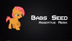 Size: 1920x1080 | Tagged: safe, artist:assertive fluttershy, imported from derpibooru, babs seed, earth pony, pony, 2012, absurd file size, animated, brony music, downloadable, female, filly, foal, link in description, music, nostalgia, remix, solo, sound, text, waveform, webm, youtube, youtube link, youtube video