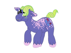 Size: 1609x1209 | Tagged: safe, artist:tigerbeetle, imported from derpibooru, oc, oc only, oc:crystal phoney, earth pony, pony, crystal, cutie mark, eyebrows, freckles, markings, phone, png, simple background, solo, spots, tooth gap, transparent background, unshorn fetlocks