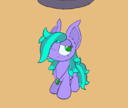 Size: 1181x996 | Tagged: safe, artist:silvaqular, imported from derpibooru, oc, oc:cyanette, earth pony, animated, cartoon physics, cartoony, disc, disk, facial expressions, female, flat, flattened, flattening, heterochromia, jewelry, necklace, round, simple background, smushed, solo, spin, squished, squishy, stomp