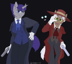 Size: 1280x1135 | Tagged: safe, artist:digoraccoon, imported from derpibooru, oc, oc only, anthro, pony, unicorn, hellsing