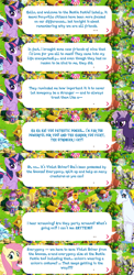 Size: 2048x4200 | Tagged: safe, idw, imported from derpibooru, fluttershy, hoity toity, twilight sparkle, alicorn, human, pegasus, pony, unicorn, clothes, costume, dialogue, dialogue box, disguise, dyre, english, event, female, folded wings, gameloft, grackle, horn, idw showified, mare, my little pony: generations, my little pony: magic princess, official, speech bubble, spread wings, text, twilight sparkle (alicorn), violet shiver, wings