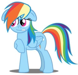 Size: 505x486 | Tagged: safe, artist:ponywarlord777, imported from derpibooru, rainbow dash, pegasus, pony, floppy ears, simple background, solo, white background