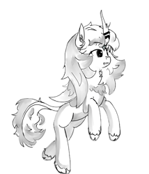 Size: 1125x1312 | Tagged: safe, artist:hieq, imported from derpibooru, oc, oc only, kirin, derpibooru community collaboration, 2023 community collab, cloven hooves, female, simple background, solo, transparent background