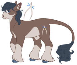 Size: 1280x1082 | Tagged: safe, artist:s0ftserve, imported from derpibooru, oc, oc:wishbone, earth pony, pony, cloven hooves, ear fluff, leonine tail, male, offspring, parent:marble pie, parent:trouble shoes, parents:marbleshoes, simple background, solo, stallion, tail, transparent background