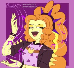 Size: 934x856 | Tagged: safe, artist:crock2121, imported from derpibooru, adagio dazzle, human, equestria girls, equestria girls series, spoiler:eqg series (season 2), female, music festival outfit, music notes, solo