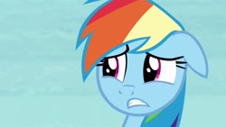 Size: 2560x1440 | Tagged: safe, imported from derpibooru, screencap, rainbow dash, pegasus, tanks for the memories, cute, dashabetes, female, reaction image, solo
