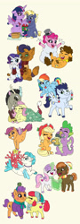 Size: 1280x3555 | Tagged: safe, artist:faitheverlasting, imported from derpibooru, apple bloom, applejack, button mash, capper dapperpaws, cheese sandwich, discord, fluttershy, pinkie pie, rainbow dash, rarity, scootaloo, soarin', spike, star tracker, sweetie belle, tender taps, terramar, twilight sparkle, alicorn, cat, dragon, earth pony, pegasus, pony, seahorse, unicorn, applespike, blanket, blushing, book, bow, box, capperity, cheek kiss, cheesepie, christmas, clothes, crying, cutie mark crusaders, discoshy, drink, female, hat, holiday, kissing, laughing, male, mane seven, mane six, ornament, ornaments, present, scarf, shipping, snow, snowman, soarindash, straight, striped scarf, sweater, sweetiemash, tears of joy, tenderbloom, terraloo, twilight sparkle (alicorn), twitracker, winged spike, wings