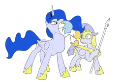 Size: 1280x853 | Tagged: safe, imported from twibooru, princess luna, eating alive, hoof shoes, image, killing in acid, my little pony, png, royal guard