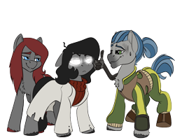 Size: 1280x1024 | Tagged: safe, artist:brainiac, imported from derpibooru, oc, oc:cerise, oc:outlook grim, oc:silent echoes, earth pony, derpibooru community collaboration, 2022 community collab, female, male, mare, stallion