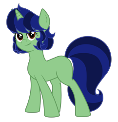 Size: 6200x6400 | Tagged: safe, artist:gabosor, derpibooru exclusive, imported from derpibooru, oc, oc only, oc:gabosor, pony, unicorn, derpibooru community collaboration, 2023 community collab, blank flank, digital art, lidded eyes, looking at you, meta, paint.net, ponysona, show accurate, simple background, smiling, smug, solo, standing, transparent background, vector