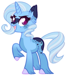 Size: 1220x1375 | Tagged: safe, artist:chaos-husband, imported from derpibooru, trixie, alternate universe, redesign, simple background, solo, transparent background, unshorn fetlocks