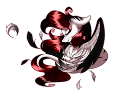 Size: 2768x2054 | Tagged: safe, artist:aquasky987, imported from derpibooru, oc, oc only, pegasus, pony, bust, eyes closed, female, mare, pegasus oc, simple background, solo, transparent background, wings
