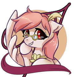 Size: 1000x1000 | Tagged: safe, artist:brella, imported from derpibooru, oc, oc only, oc:芳棠, pegasus, pony, bowtie, bust, female, glasses, looking at you, mare, quill, simple background, solo, transparent background