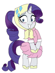 Size: 400x532 | Tagged: artist needed, safe, imported from derpibooru, rarity, pony, unicorn, sleepless in ponyville, the end in friend, 4chan, bipedal, blushing, clothes, covering, cute, dress, embarrassed, embarrassed grin, female, headscarf, mare, marilyn monroe, movie reference, pleated skirt, raribetes, scarf, simple background, skirt, skirt lift, skirt pull, solo, the seven year itch, transparent background, upskirt, wind