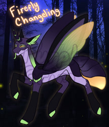 Size: 1024x1191 | Tagged: safe, artist:purplegrim40, imported from derpibooru, oc, oc only, changedling, changeling, :p, changedling oc, changeling oc, forest, outdoors, solo, tongue out