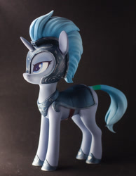 Size: 698x900 | Tagged: safe, artist:shydale, imported from derpibooru, silver sable, pony, unicorn, 3d print, armor, chestplate, clothes, female, figurine, guardsmare, helmet, mare, photo, royal guard, shoes, solo, tail, tail wrap