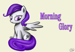 Size: 1024x706 | Tagged: safe, artist:adagiostring, imported from derpibooru, oc, oc only, oc:morning glory (project horizons), pegasus, pony, fallout equestria, fallout equestria: project horizons, dashite, female, mare, sad, simple background, sitting, solo