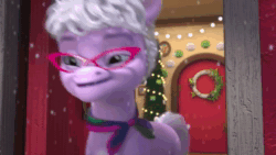 Size: 1280x720 | Tagged: safe, imported from derpibooru, screencap, dragon, earth pony, pony, spoiler:g5, spoiler:winter wishday, animated, baby, baby dragon, clothes, cute, elderly, female, g5, glasses, grandma figgy, grandmother, grandmother and grandchild, grandmother and grandson, hat, holding a dragon, house, hug, male, mare, my little pony: make your mark, my little pony: make your mark chapter 3, scarf, snuggling, sound, sparky sparkeroni, sparkybetes, webm, winter hat, winter wishday