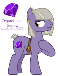 Size: 926x1226 | Tagged: safe, artist:hate-love12, imported from derpibooru, oc, oc:crystallized geode, earth pony, pony, base used, male, offspring, parent:maud pie, parent:mud briar, parents:maudbriar, simple background, solo, stallion, transparent background