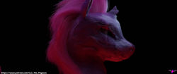 Size: 5156x2160 | Tagged: safe, artist:lux le pegase, imported from derpibooru, fizzlepop berrytwist, tempest shadow, pony, unicorn, 3d, blender, blender cycles, broken horn, cycles render, dark background, eye scar, facial scar, female, hair, horn, mane, mare, profile, realistic, scar, solo