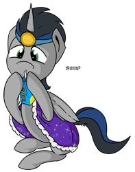 Size: 1067x1356 | Tagged: safe, artist:soccy, imported from derpibooru, king sombra, alicorn, pony, alicornified, good king sombra, juice, juice box, meme, race swap, simple background, sipping, solo, sombracorn, the crystal empire 10th anniversary, transparent background