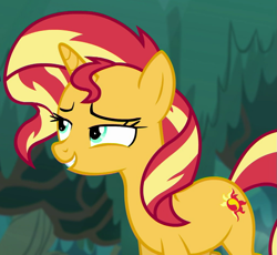 Size: 1021x938 | Tagged: safe, imported from derpibooru, screencap, sunset shimmer, pony, unicorn, equestria girls, equestria girls series, spring breakdown, spoiler:eqg series (season 2), cropped, eyebrows, smugset shimmer, solo